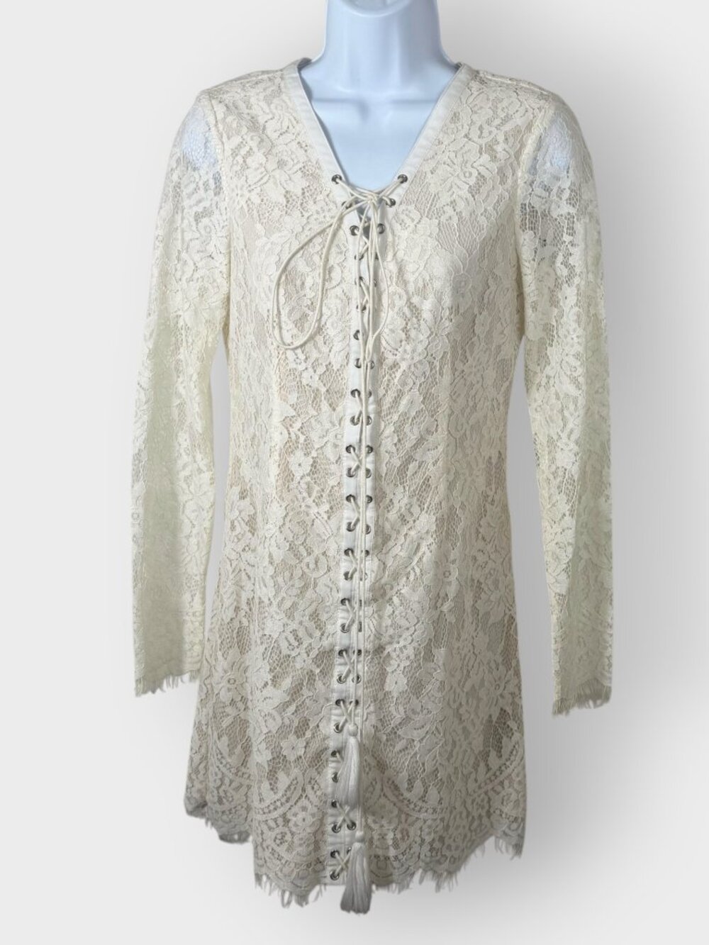 Ark & Co Lace Up Tunic Dress | 10 | Ivory Lace | Bridal Engagement Festival